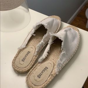 Soludos sandals- tan/ white washed
